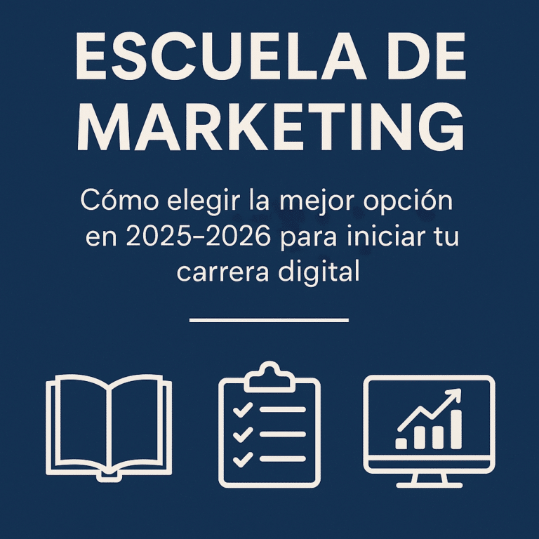 Escuela de Marketing 2025–2026 guía para elegir la mejor opción educativa en marketing digital.